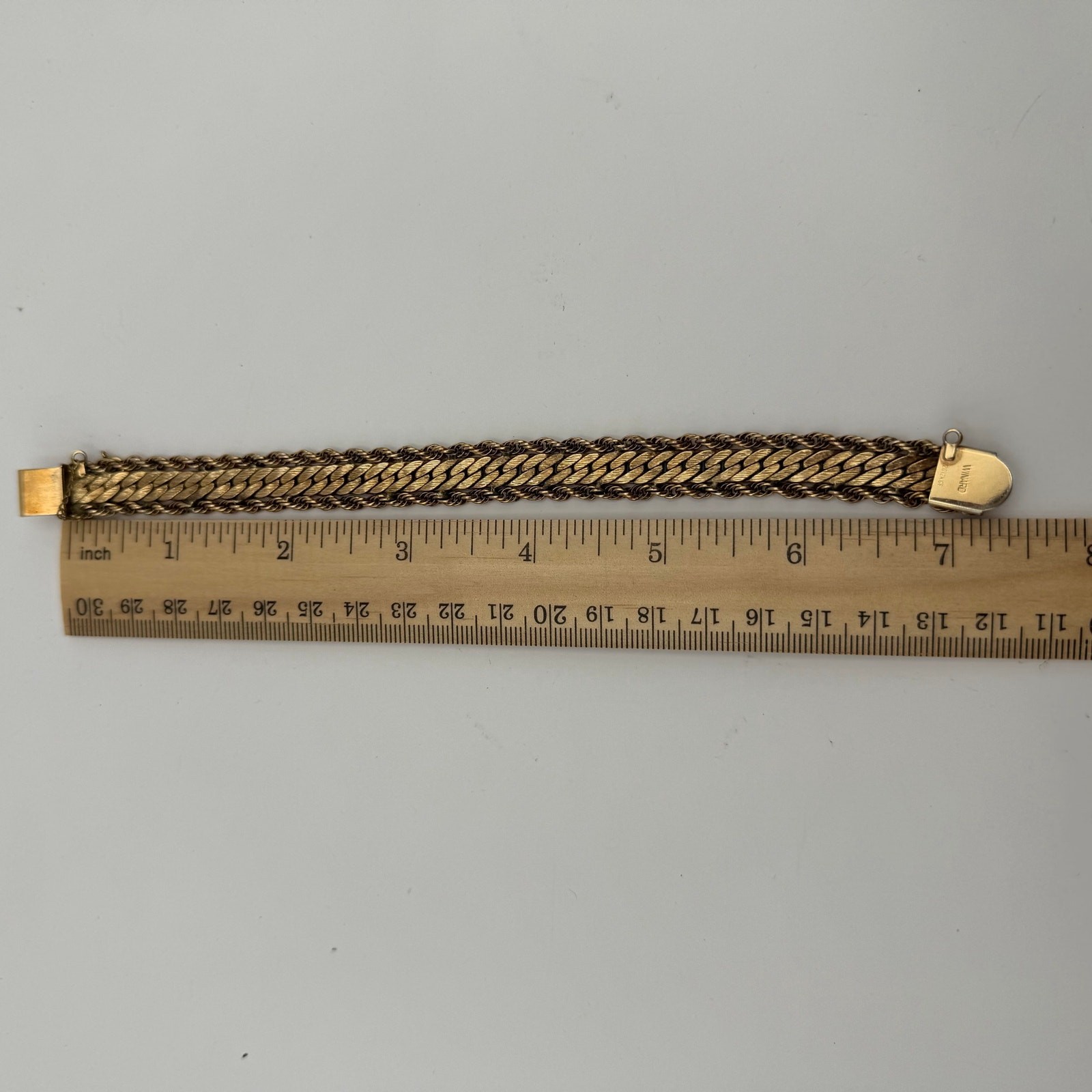 Vintage Winard 12K Gold Filled Mesh Rope Bracelet 22g AS IS / FLAW