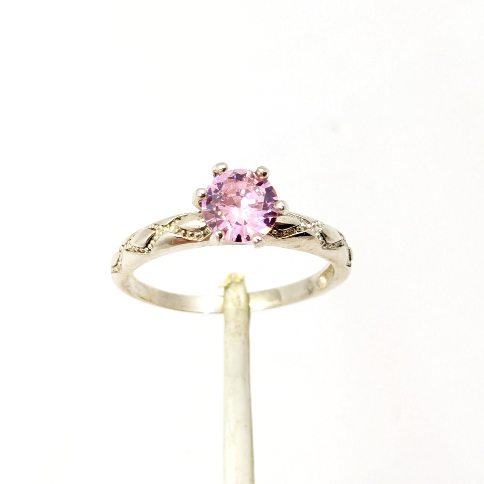 Vintage Luxury RING Silver 925 with Chic Bright Stone -size: 7.75US (17.5mm)| #8
