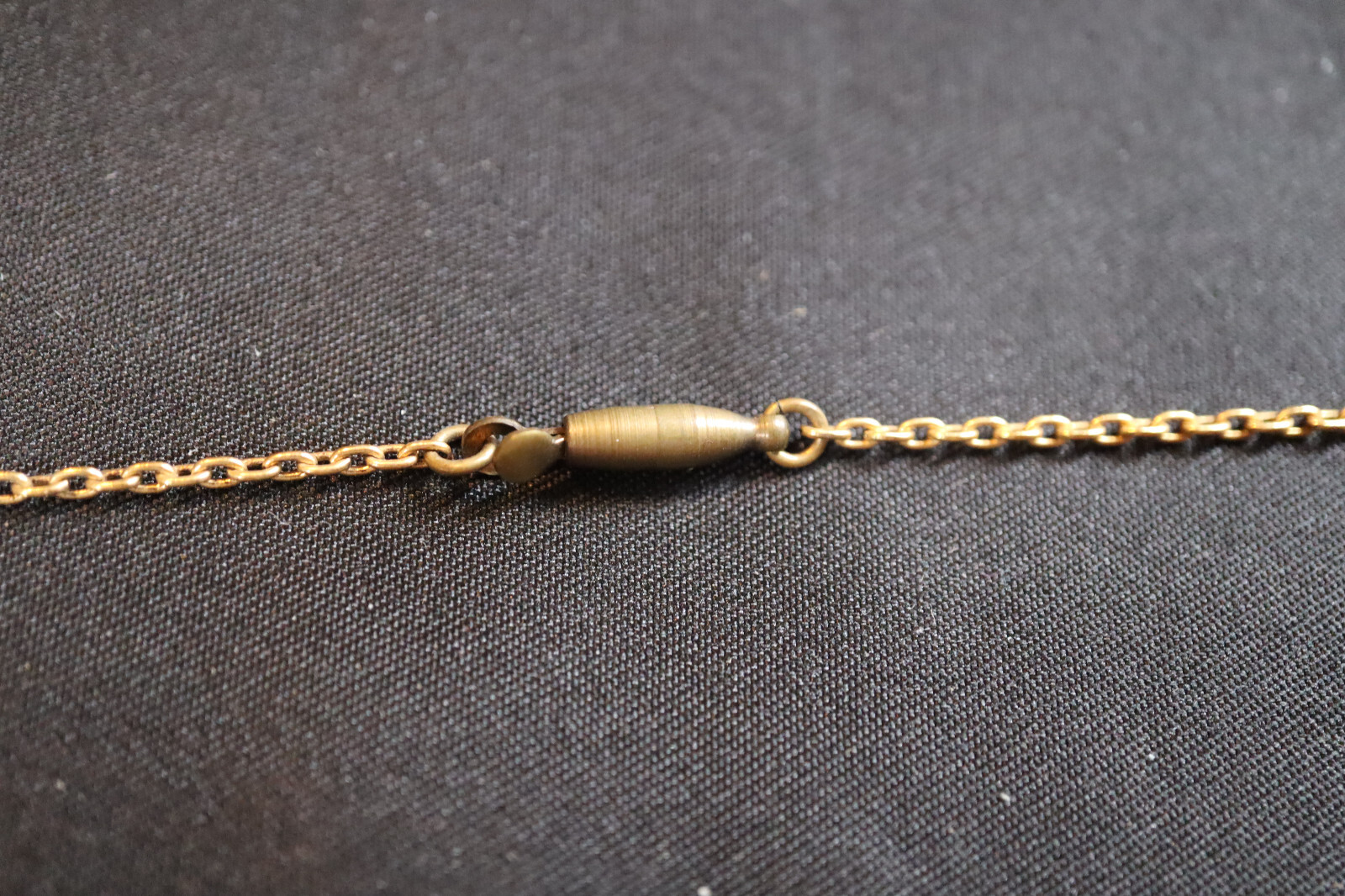 Vintage Gold Tone Feather Necklace 16” with Spring Tension Clasp
