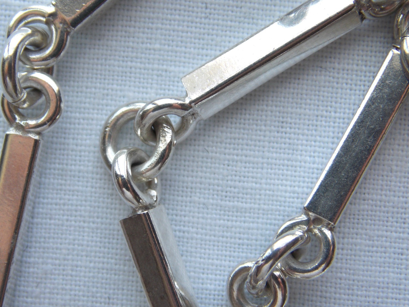 Vintage Mexico Signed TC-301 Bar Link Chain Necklace 36g 925 Sterling Silver 17″