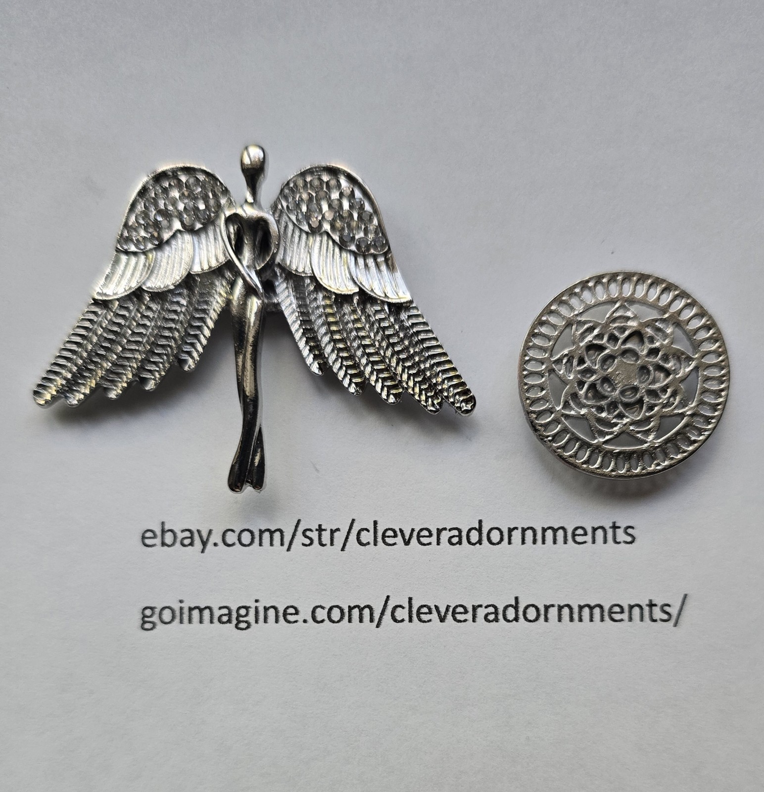Silver Angel MAGNETIC Brooch. Angel jewelry. Christmas pin. Remembrance gift.