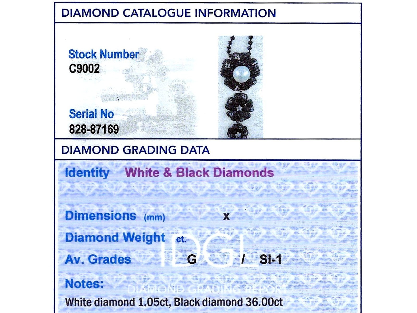 Cultured Pearl, Black Diamond, White Diamond, 18k Oxidised White Gold Pendant