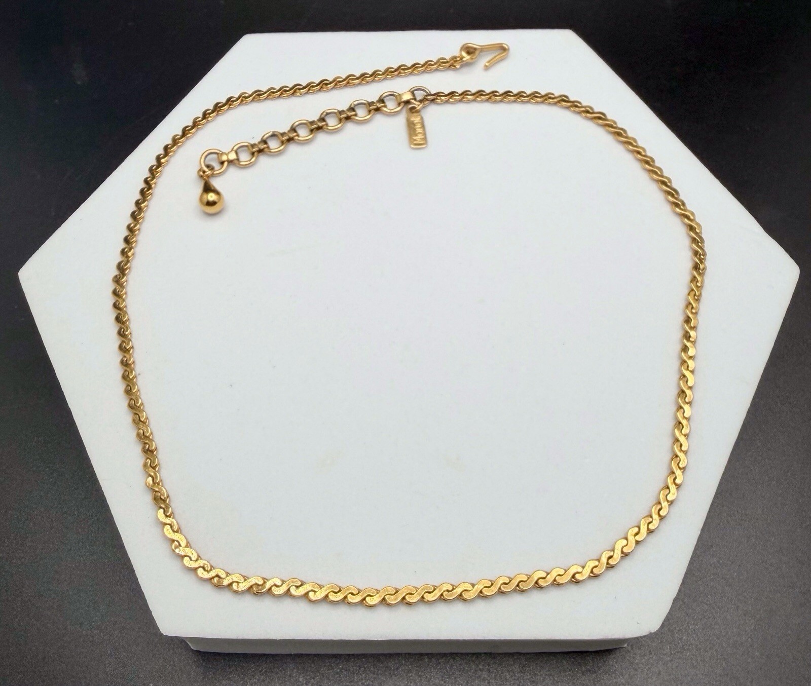 Vintage Gold Tone MONET Adjustable “S” Link Serpentine Chain 15” – 17” Length