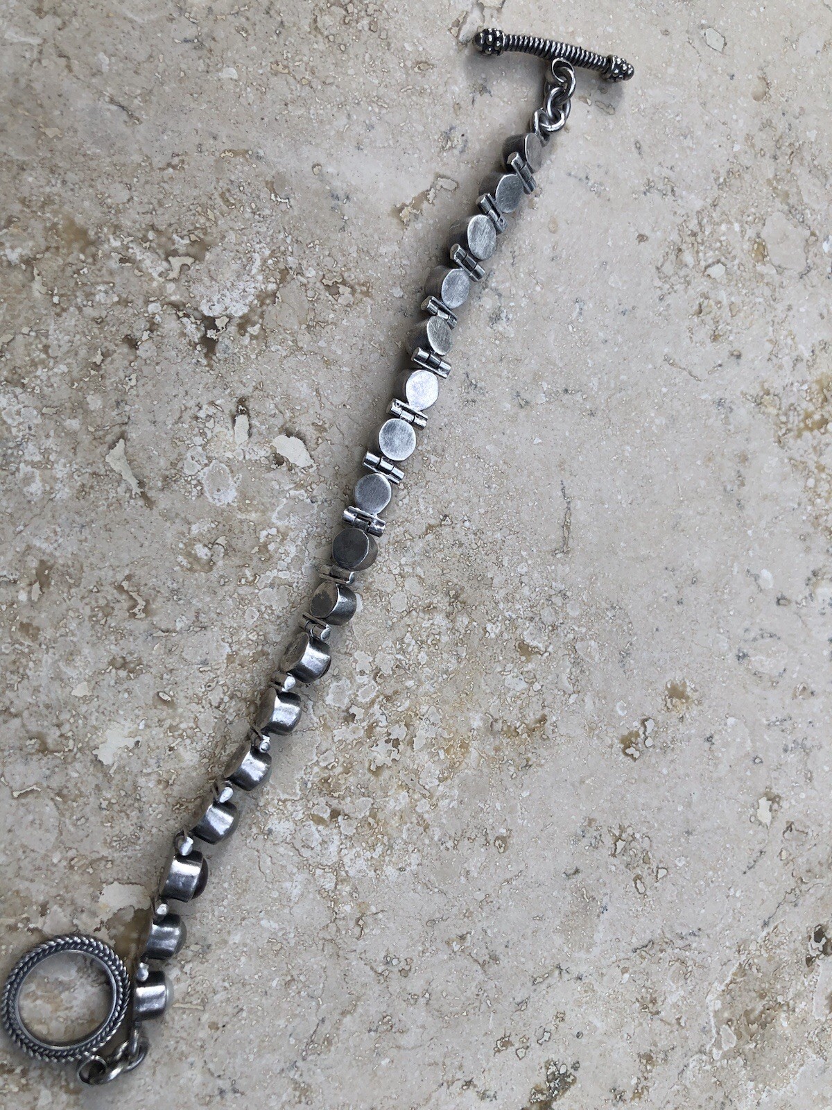 🤍✨Genuine VINTAGE STERLING SILVER Multicolor PEARL BRACELET ESTATE Jewelry✨🤍