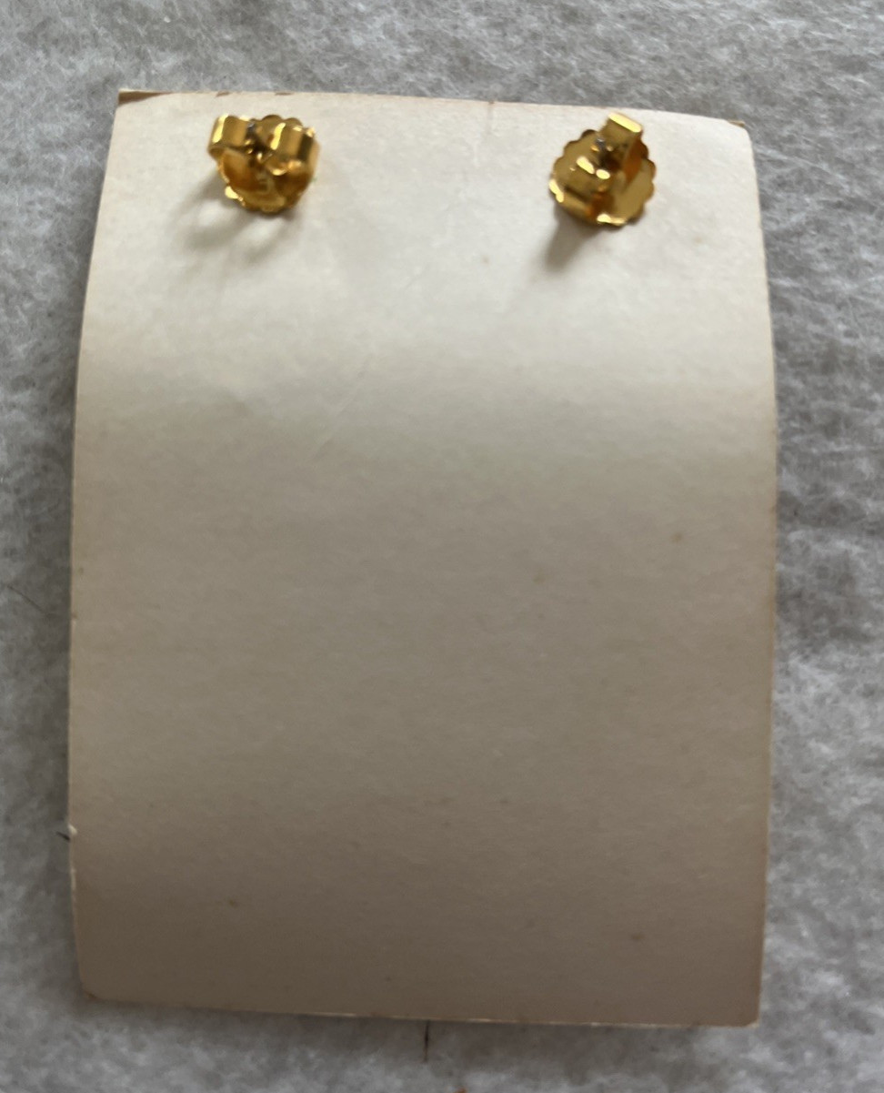 Vtg 2” Long Avon Gold Tone Leaf Vine Earrings 1991 Ivy Nature Dangle Charm