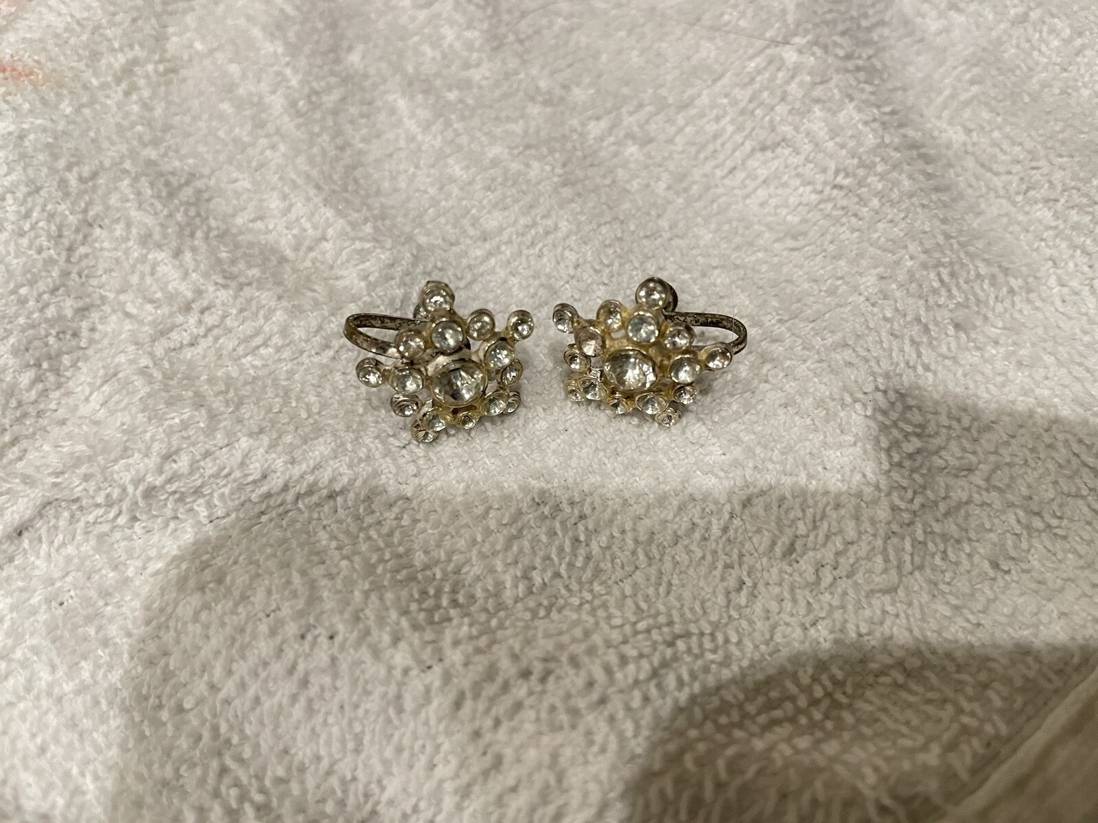 Vintage Clip On Earrings Set Of 10 Different Styles And Shapes And Color.