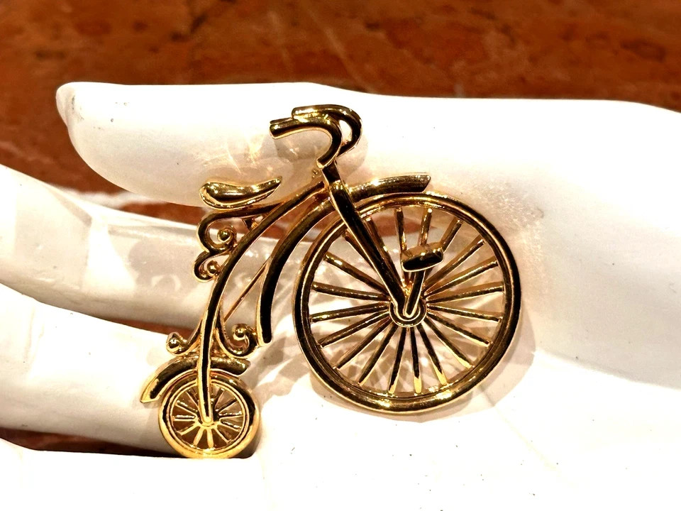 UNICYCLE SPINNER SAN FRAN TROLLEY CAR RHINESTONE UMBRELLA Vintage Brooch LOT 5