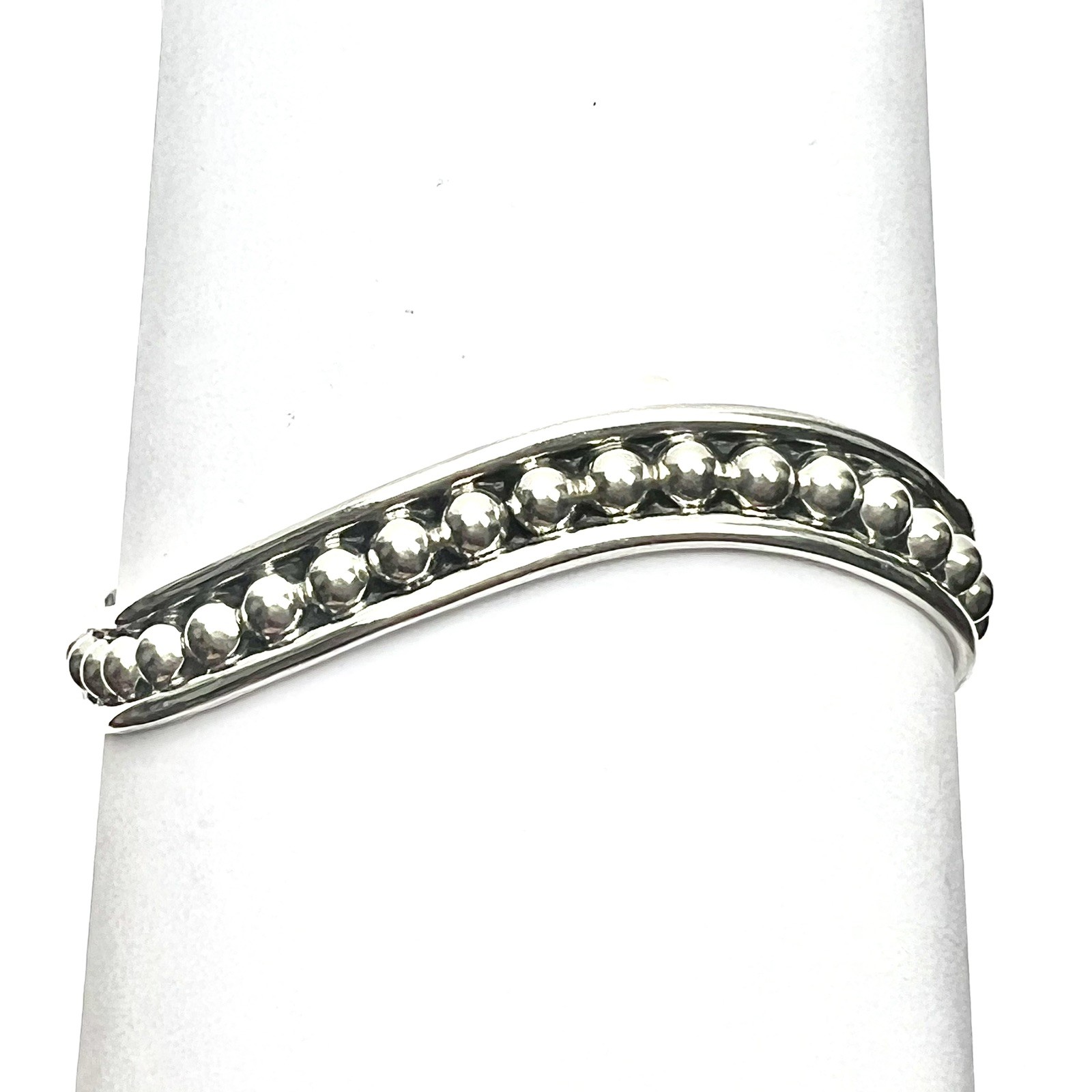 Vintage Sterling Silver 925 Cuff Raised Bead Bracelet ATI Mexico 22.7g