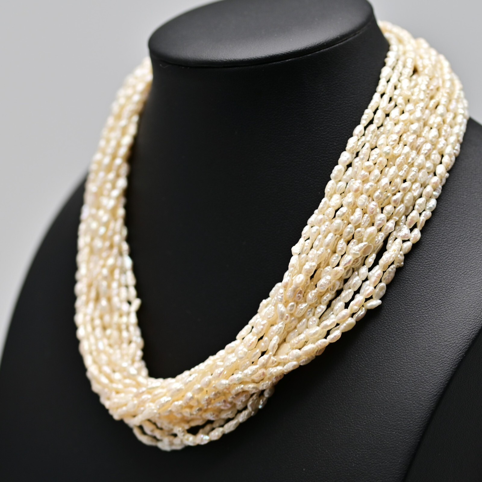 14K Gold S Crown Original Vintage Signed Designer Princess Pearl Estate Necklace