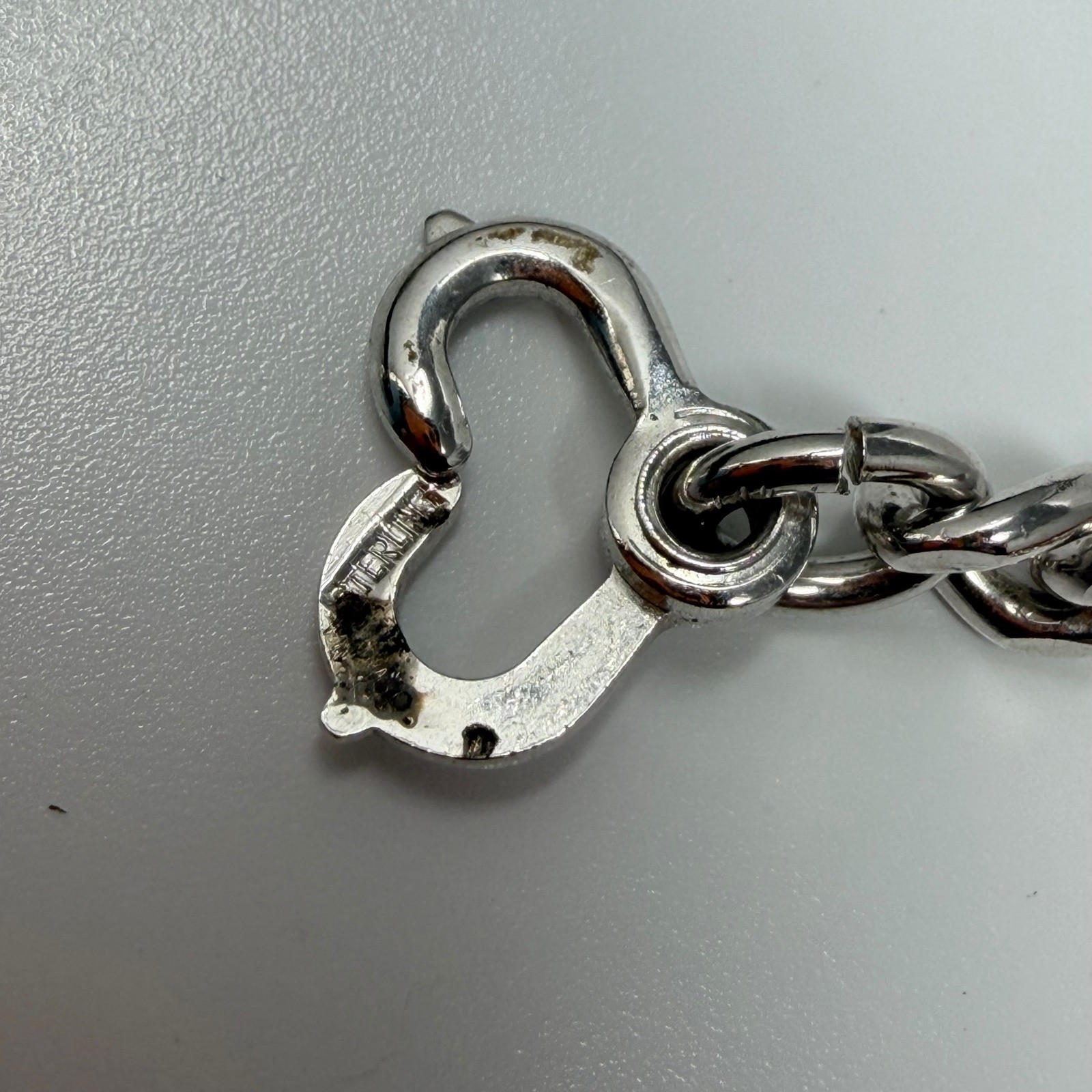 Elco Sterling Silver ID Bracelet Betsy Engraved Curb Chain Heart Clasp 7.25in