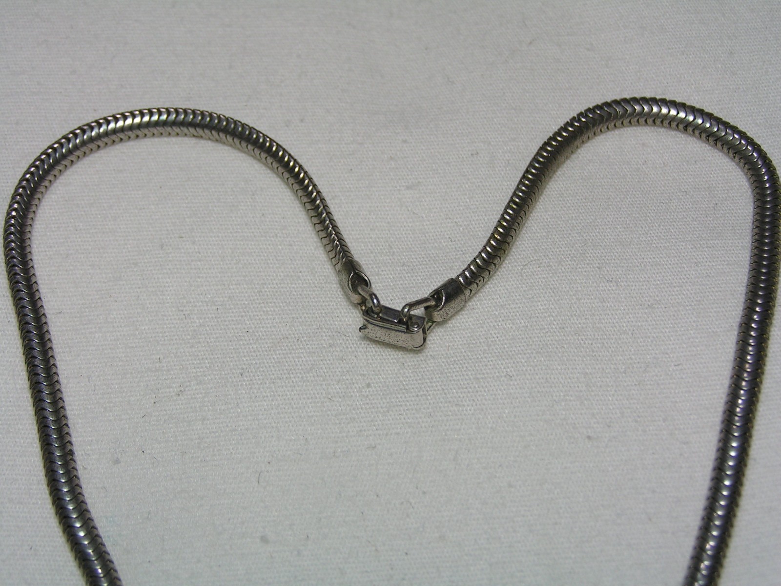 …Vintage Silver Tone Snake Chain,Station Pendant with Dangles Necklace…