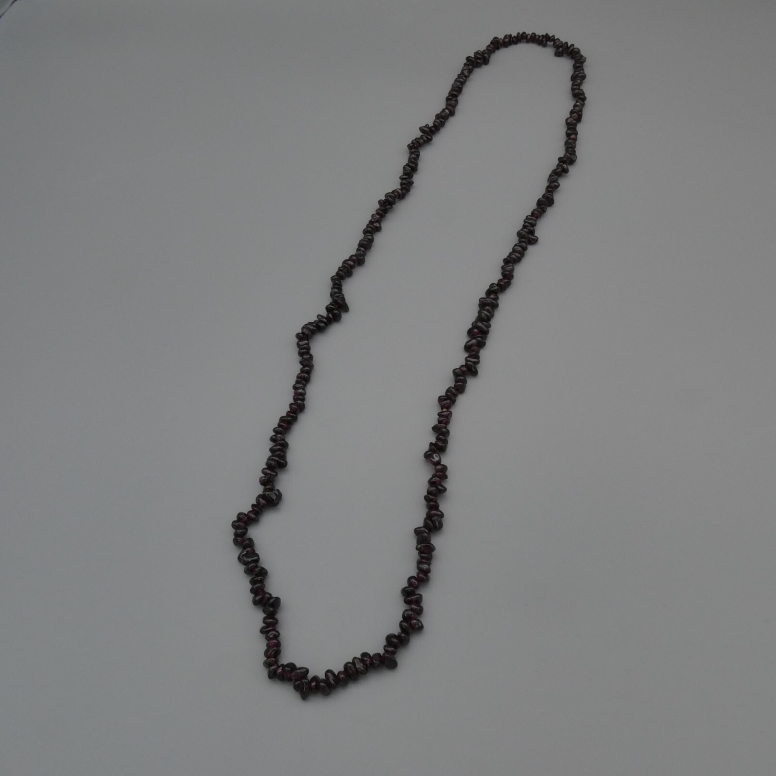 Vintage Purple Garnet Beaded 35″ Necklace Natural Pyrope Almandine Nugget 64g