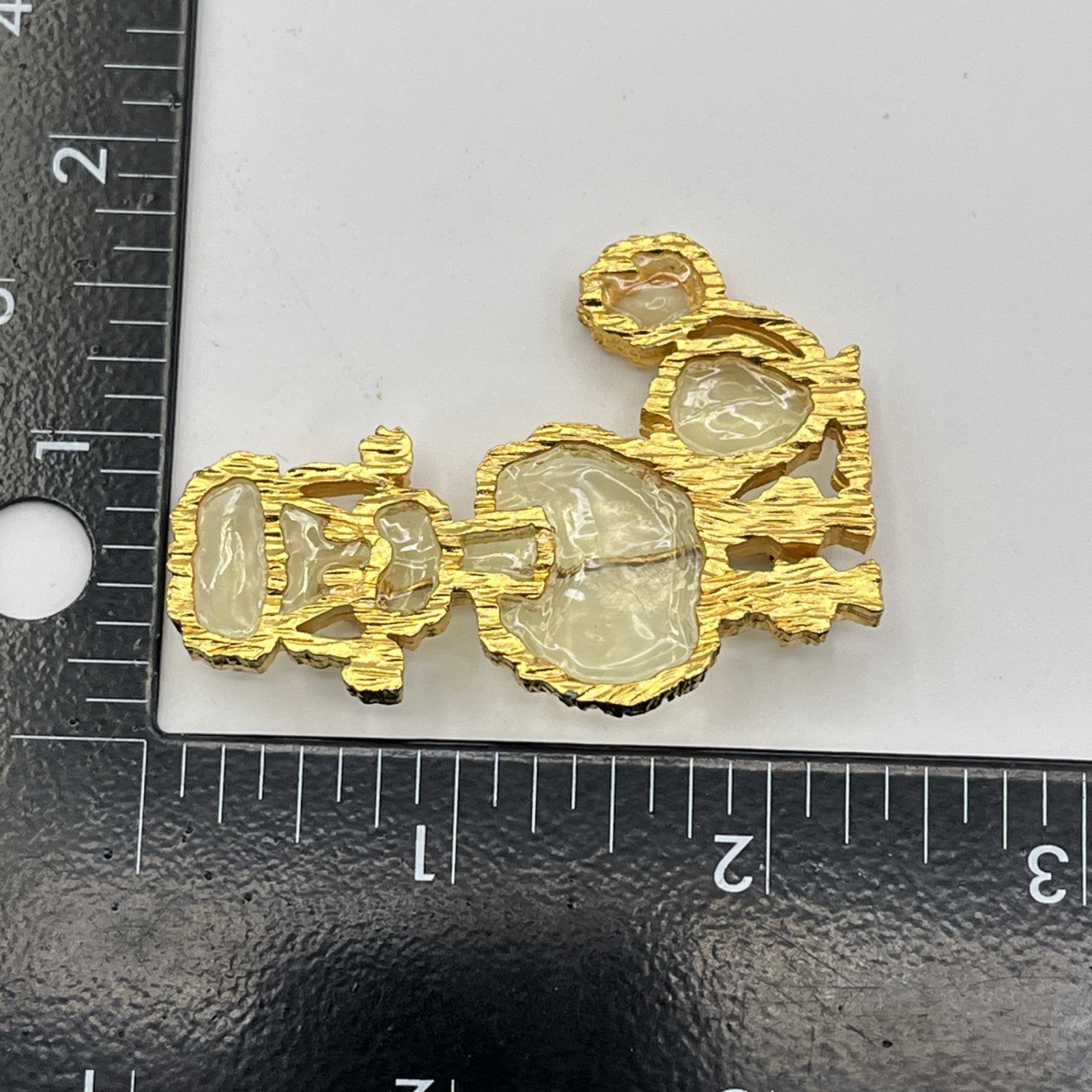 Lester Joy Brooch Gold Tone Resin Stained Glass Poodle Pin 2.25″