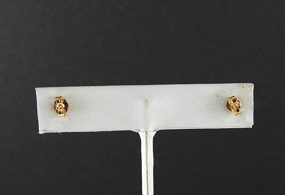 Vintage 14K Yellow Gold Intertwined Ribbon Knot Stud Earrings Openwork Swirl