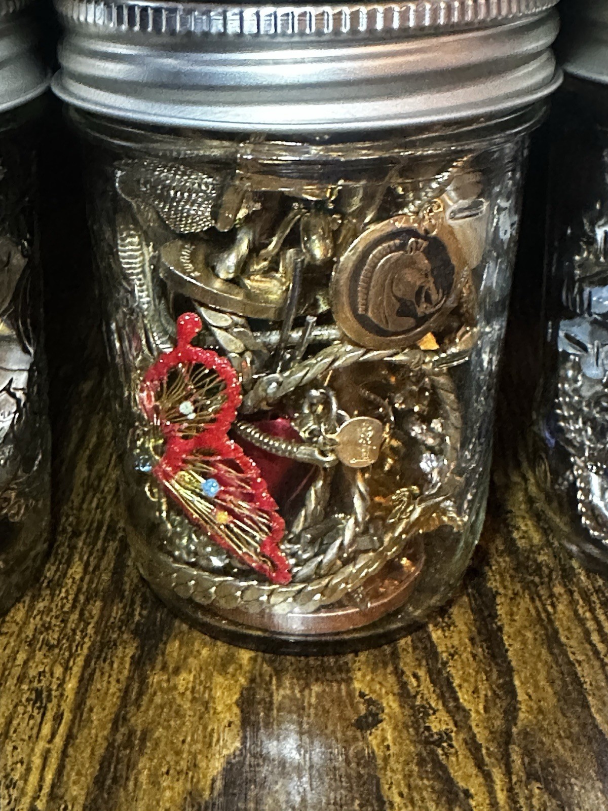Mystery Jewelry Jar Lot Vintage/Modern Estate Mix Unsearched Gold/Silver Tone