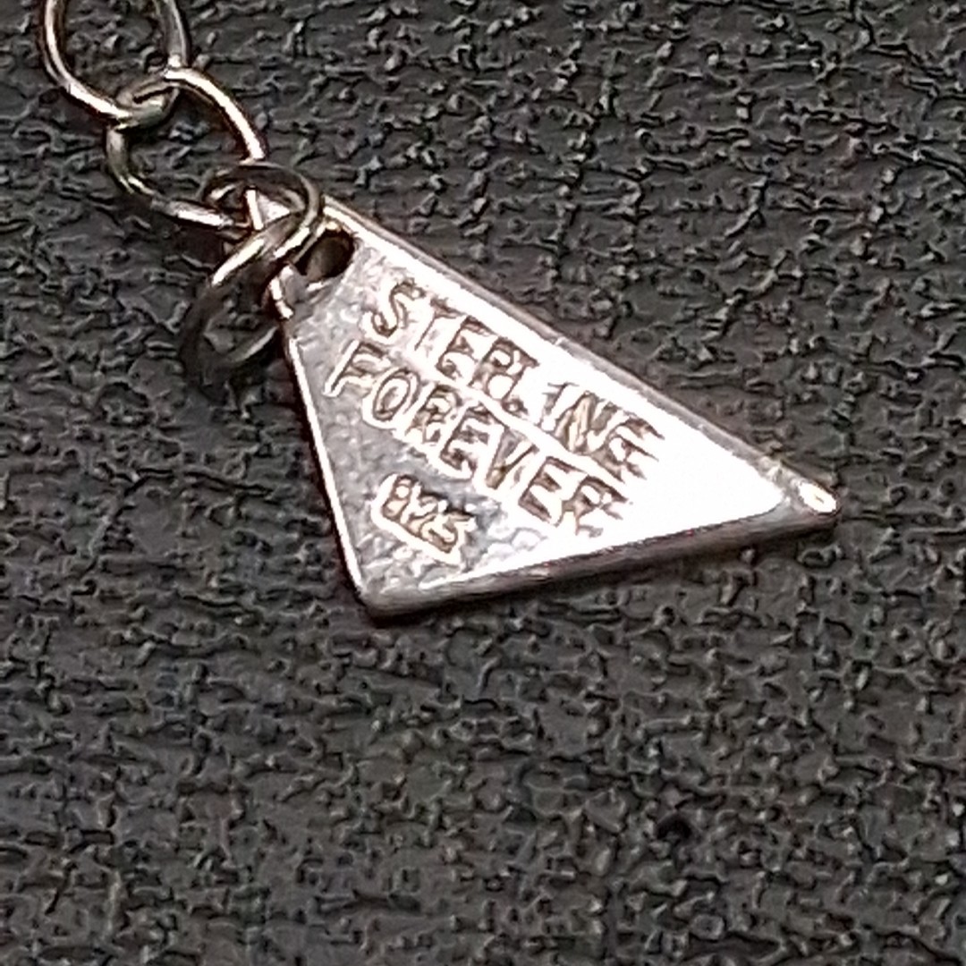 STERLING FOREVER 925 Station Chain Necklace Whit Letter “J” Pendent. 17.192