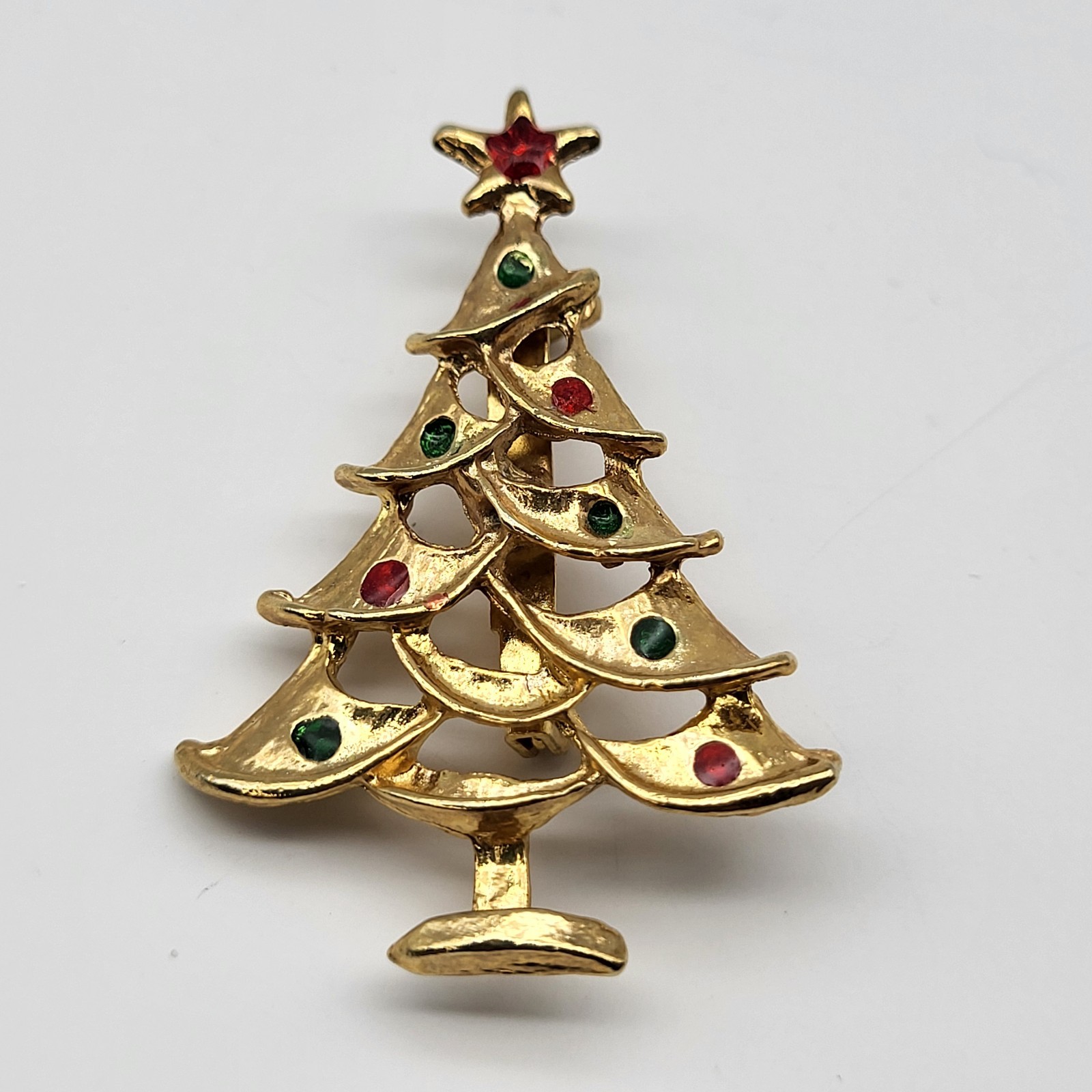 Vintage Brooch pin lot Christmas Holiday collection Tree Snowflake bell & more
