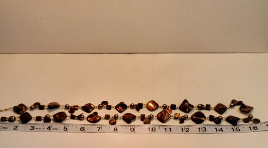 Vintage Lucite Plastic Necklace Lot 3 Fall Colors Beaded And Matching Earrings