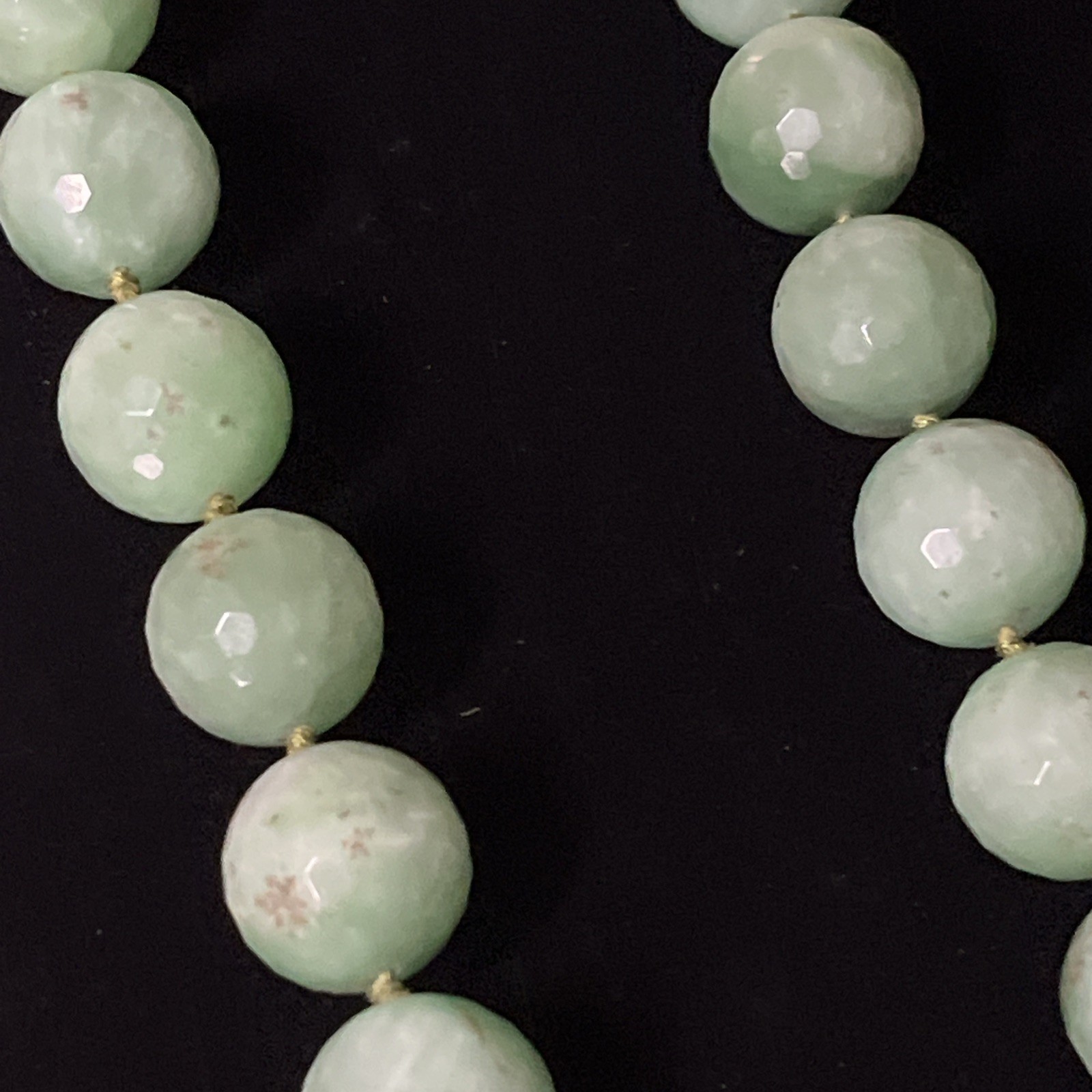Vintage Estate Large Green Chrysoprase Beaded Necklace Bracelet Earrings Set