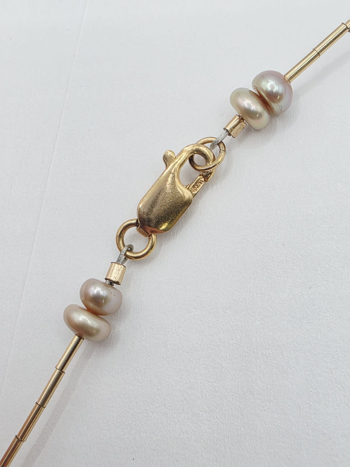 Vintage Gold Filled Jewelry 14K GF Marathon Bracelet Pearl Necklace 20g *read