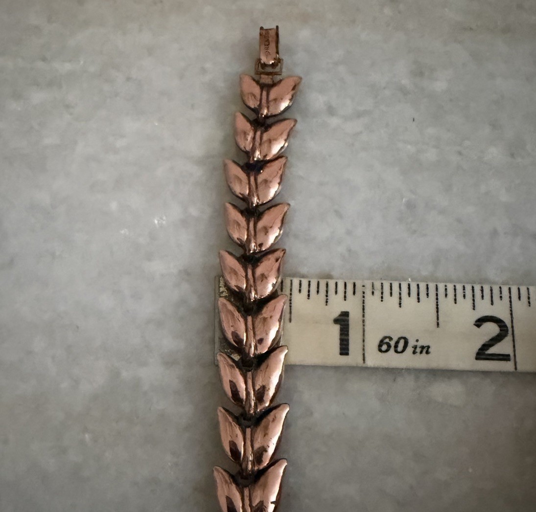 Vintage MCM Renoir Copper Bracelet Clip On Earring Set All Signed