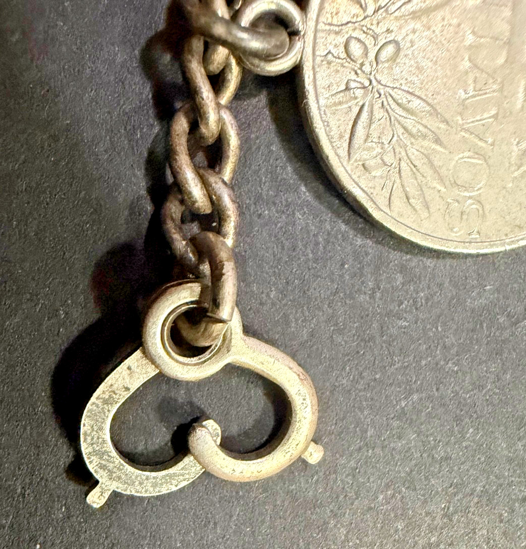 Vintage Foreign Coin Bracelet – 8 Coins – Circa 1950’s – 6″