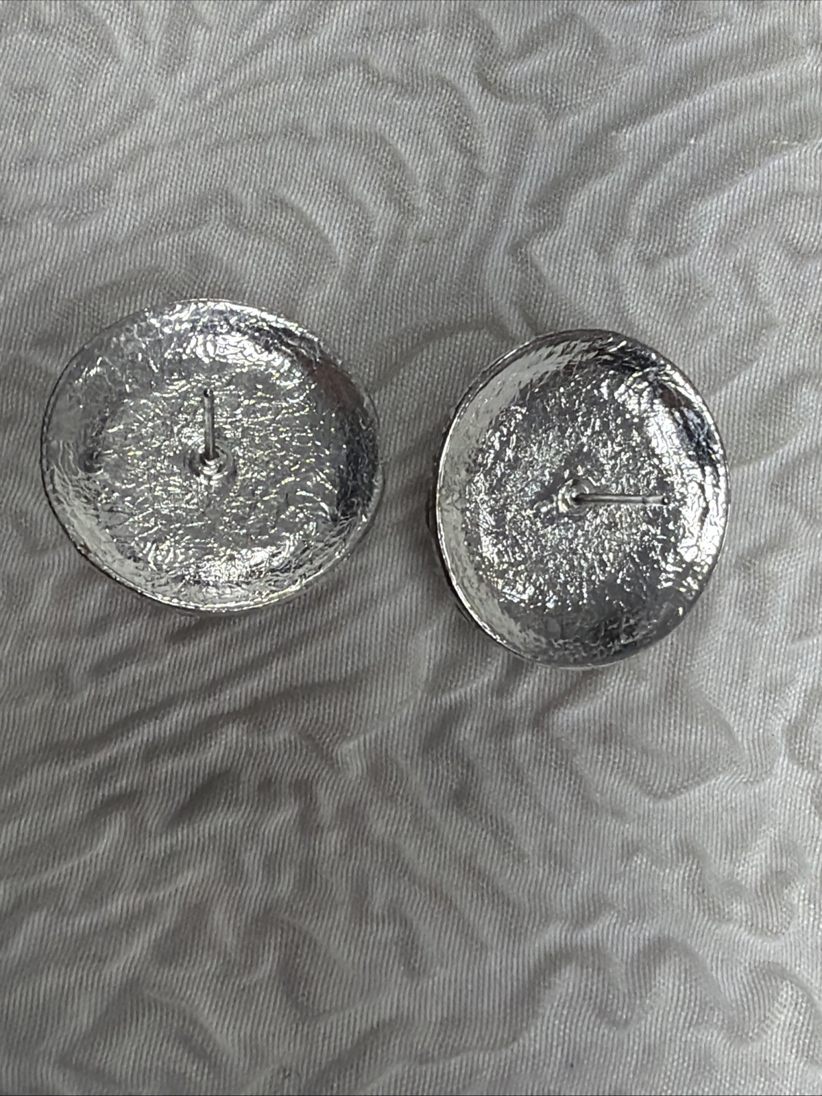 Vintage Large Dome Faux-Pearl Cabochon Encircled by a Halo of Clear Rhinestones