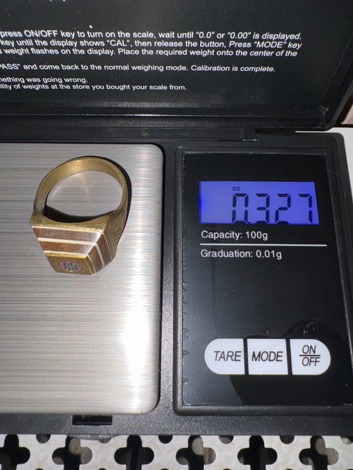 Vintage Moroccan Tuareg Brass Ring Berber Sahara Handmade Ring Brass Size 9.5 US