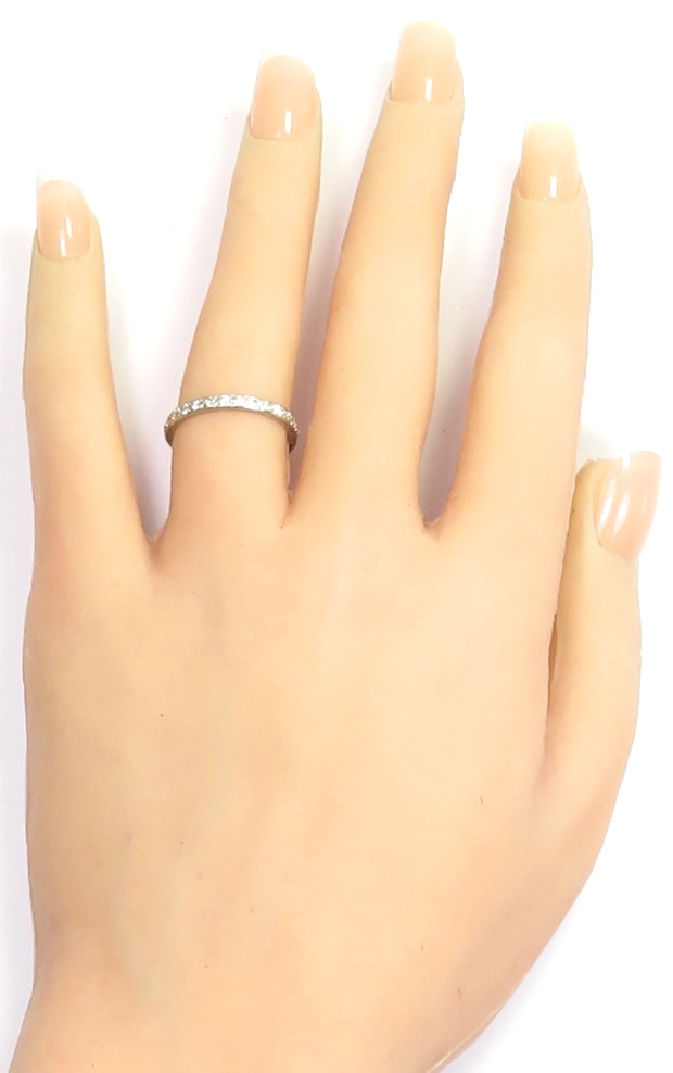 Antique Deco 1920’s Wedding Eternity Platinum Band Ring Size 7 UK-N1/2 EGL USA
