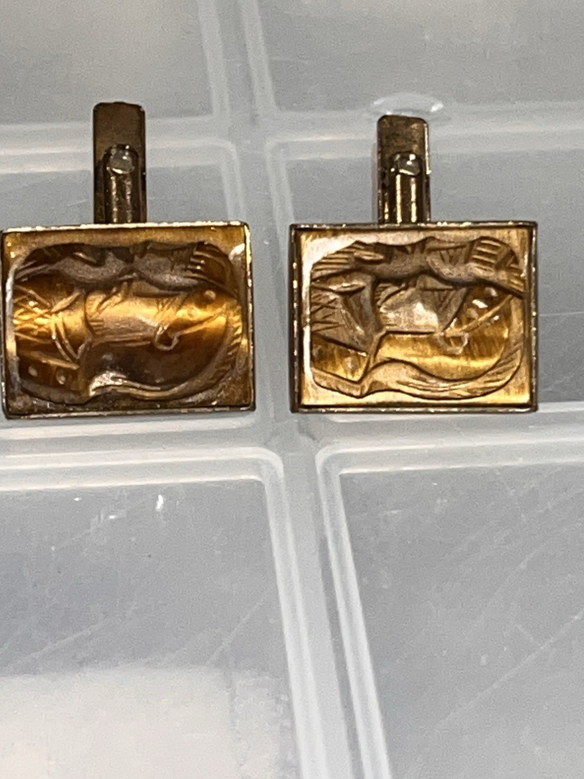 Pair Vintage Cufflinks 1/40 10K GF Yellow Gold Filled Signed RGP