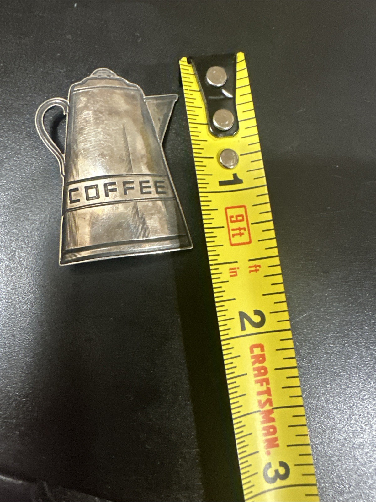 Rare Vintage 1988 Kit Carson Sterling Silver Coffee Pot Brooch Pin Signed