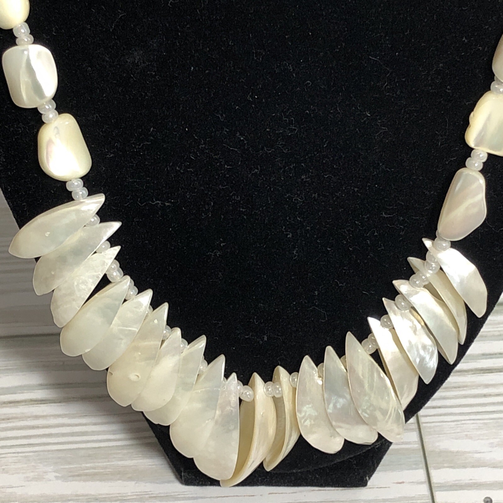 VTG Hawaiian Beach Natural Shell Necklace Bracelet lot MOP White Summer Core