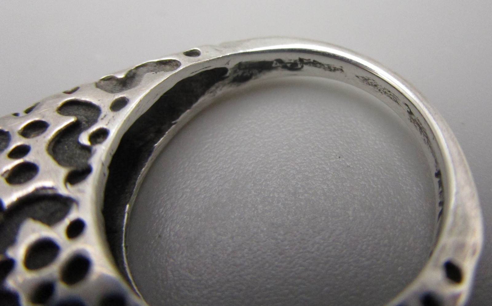 CLASSIC DIAN MALOUF STERLING DOTTED STACK RING GUARD SZ 6.5 