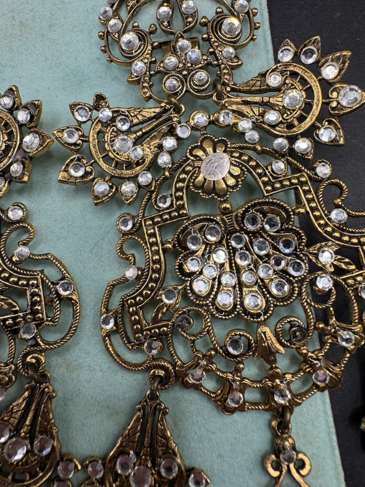 Réminiscence Paris Huge Clip On Earrings (Missing Stones)