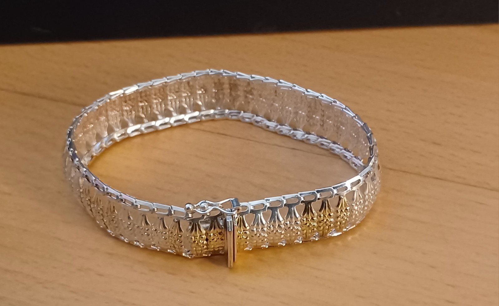 Vintage 11MM Sterling Silver Milor Italy Bar Chain Link Bracelet 7.5 ” – 17.5 Gr