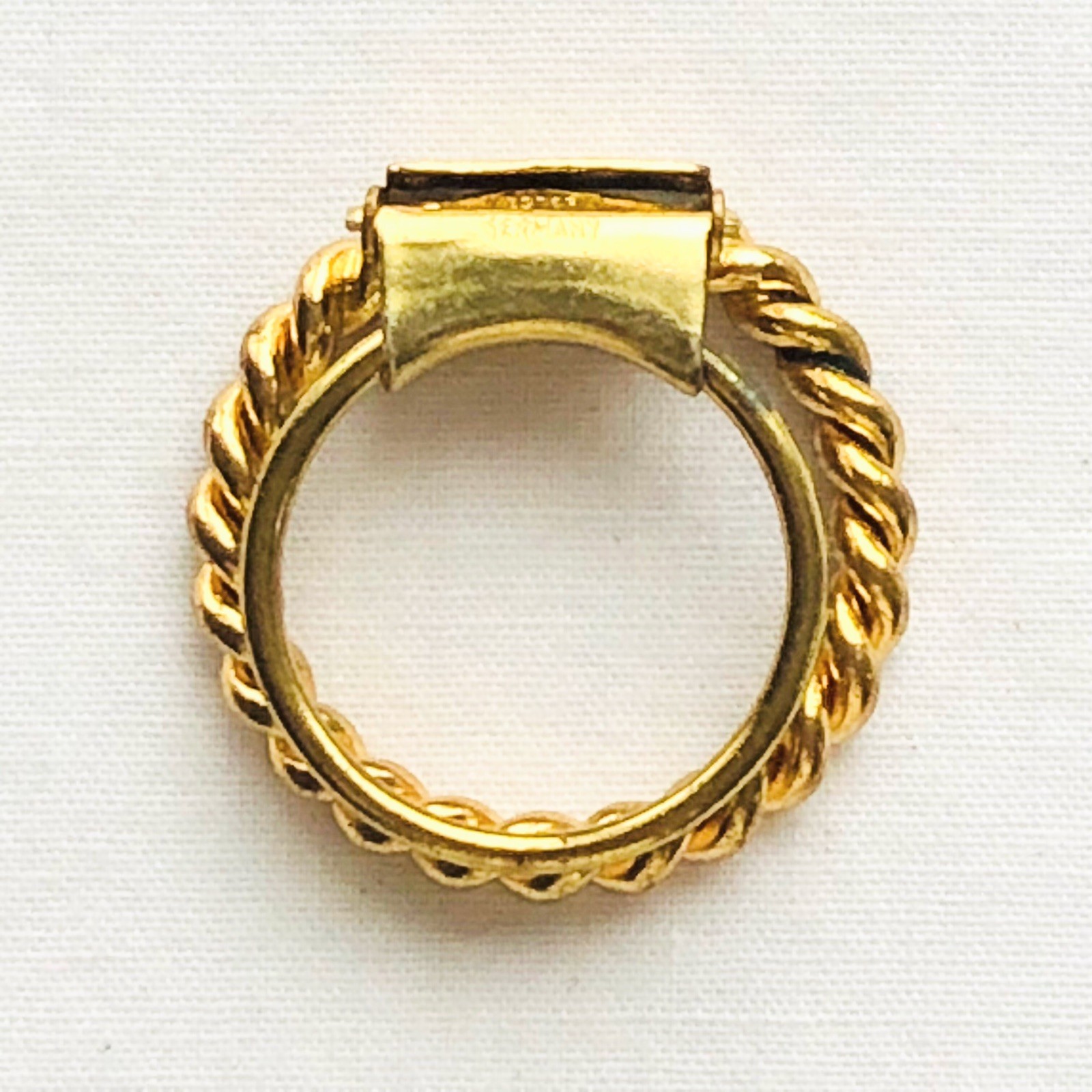 Twisted Circle Scarf Dress Clip Marked Western Germany Vintage Jewelry Gift