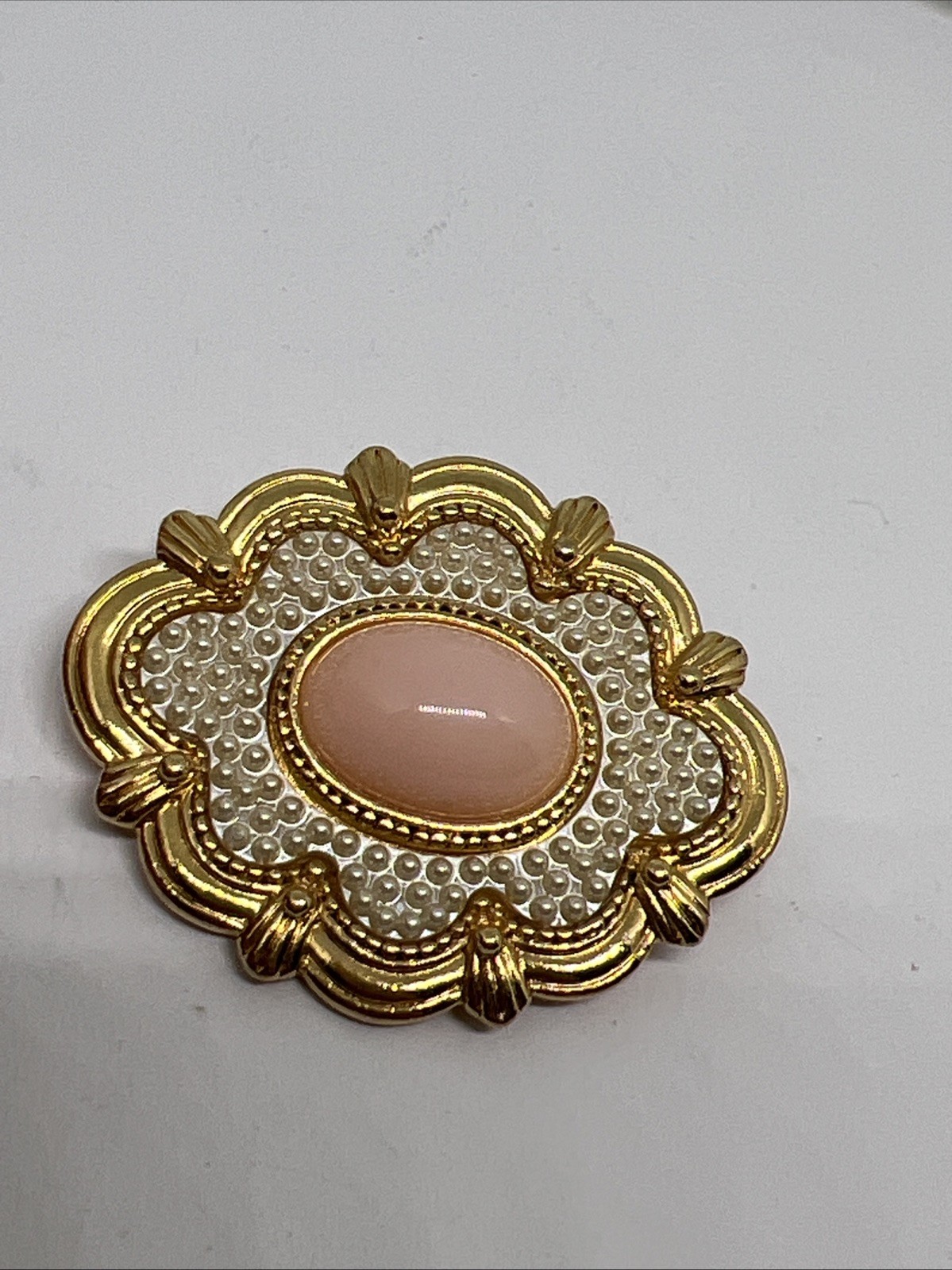 4pc Lot Vintage Brooches Faux Pearl Goldtone Sarah Cov Monet Avon