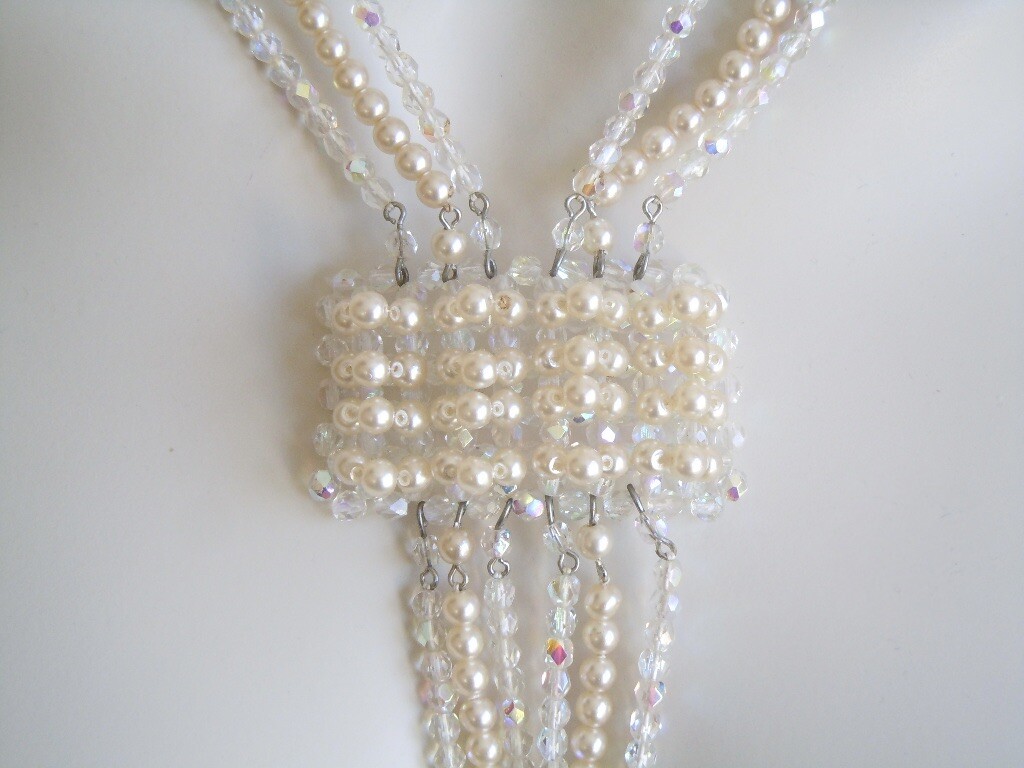 Vintage Fashion Jewelry Necklace Glass Beads 80.7 g 45 cm