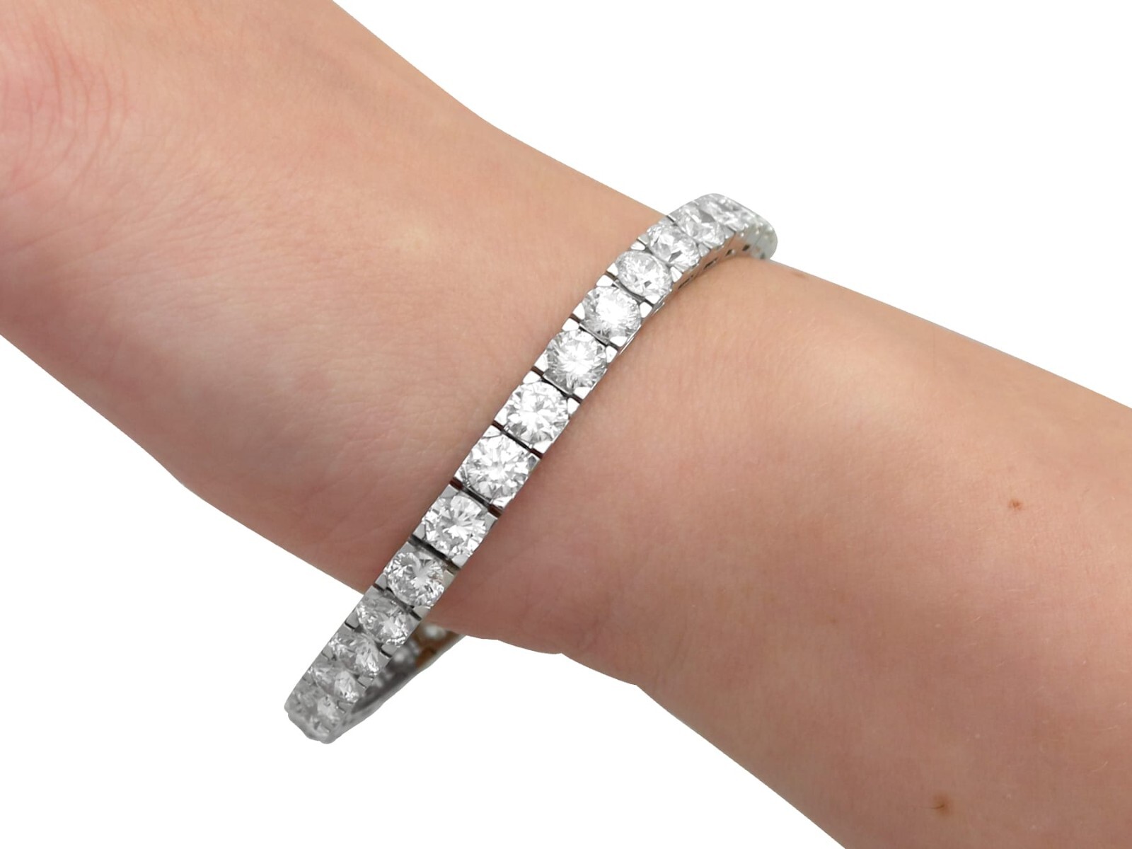Vintage French 16.75Ct Diamond and Platinum Bracelet Circa 1950