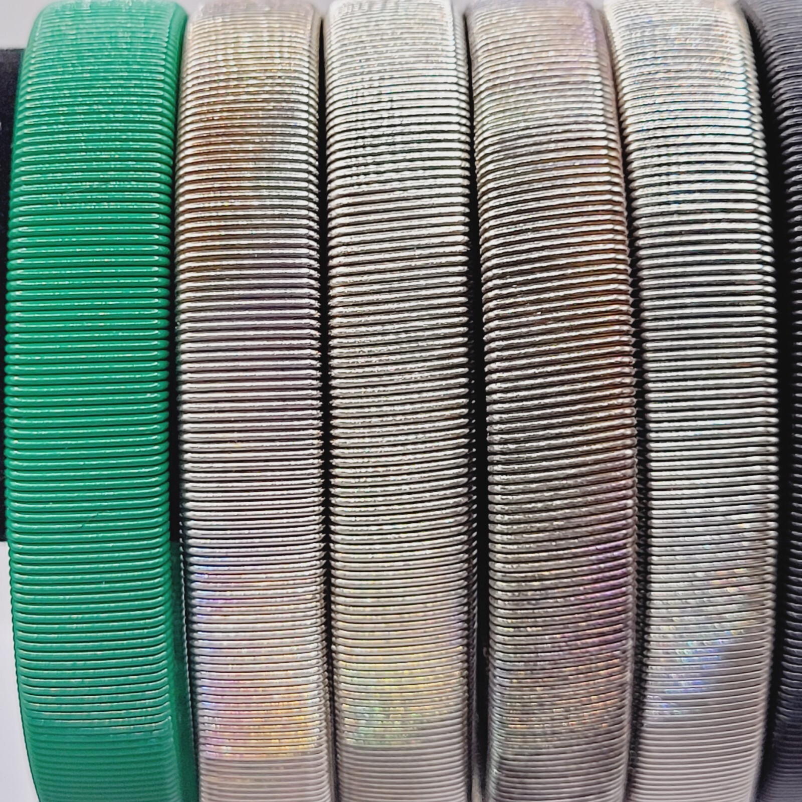 8 Slinky Stretch Coil Shirt Garter Band Style Vintage Bracelet Costume Jewelry