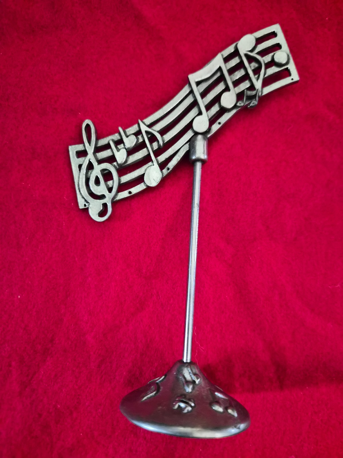 Vintage 1990 Seagull Pewter Canada Earring Stand w/ Treble Clef & Various Notes