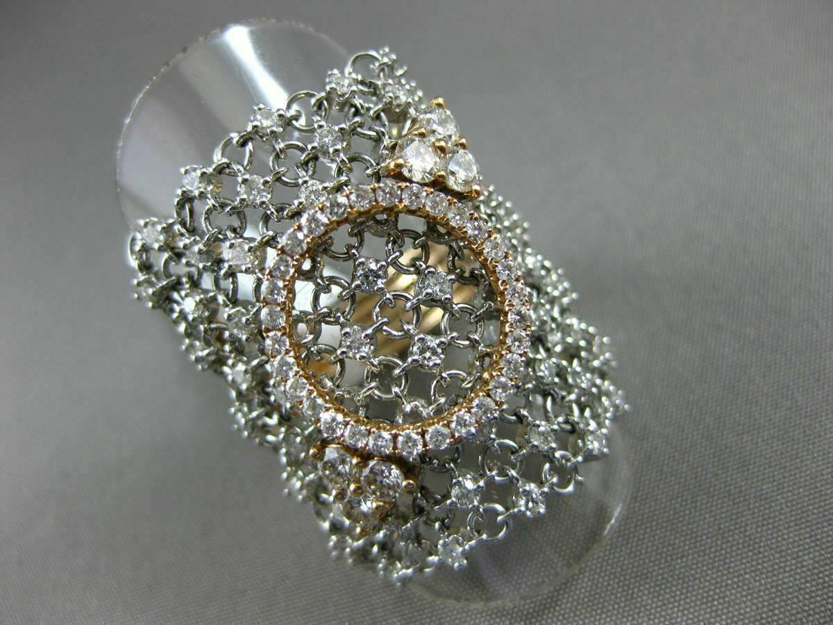 ESTATE LARGE 1.52CT DIAMOND 18KT WHITE & ROSE GOLD FLEXIBLE CIRCLE OF LIFE RING