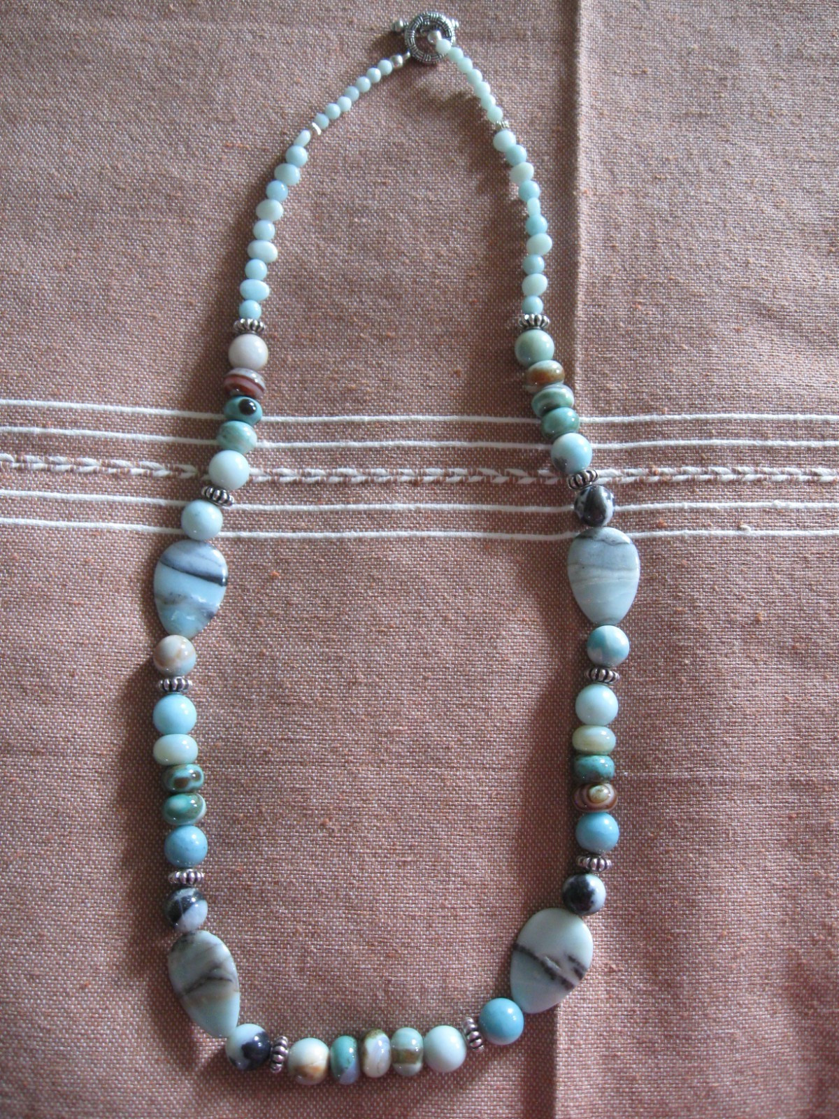 Vintage Colorado Springs Colo Lake George Amazonite/Silver Necklace Rare-Mineral