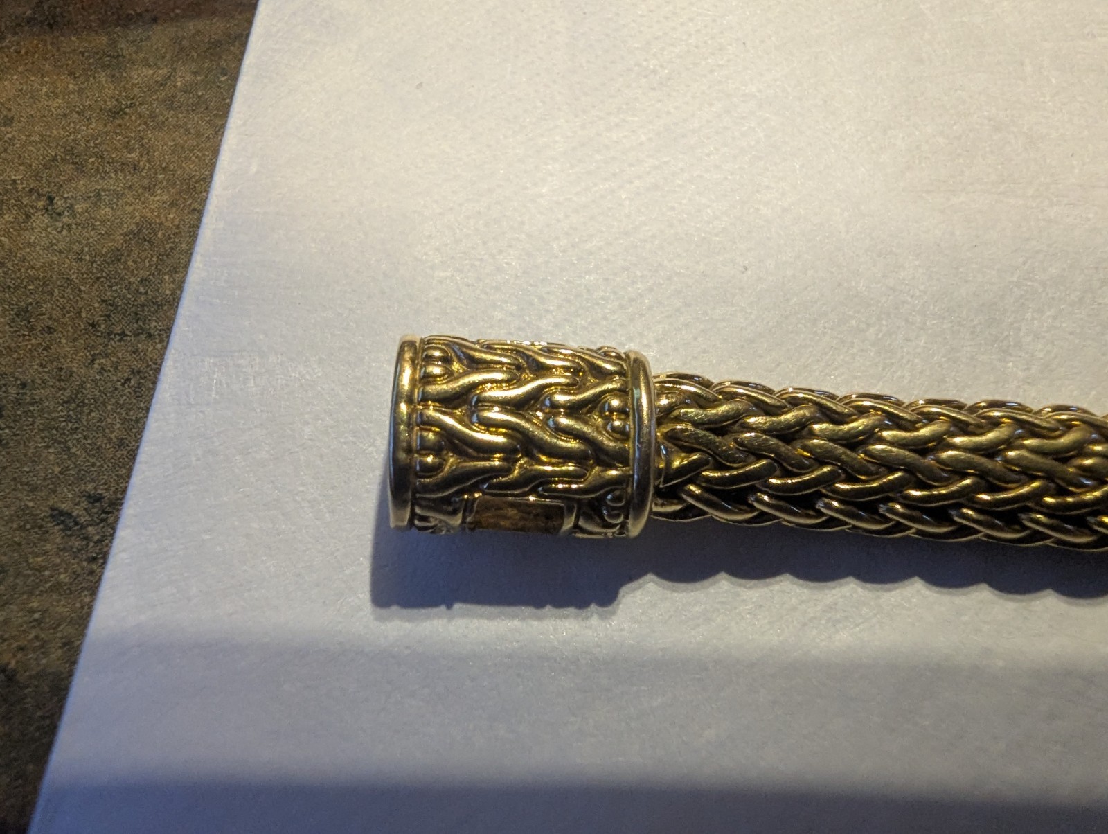 John Hardy Icon 18K Yellow Gold Sapphire & Diamond Bracelet 8” 44g Heavy #10