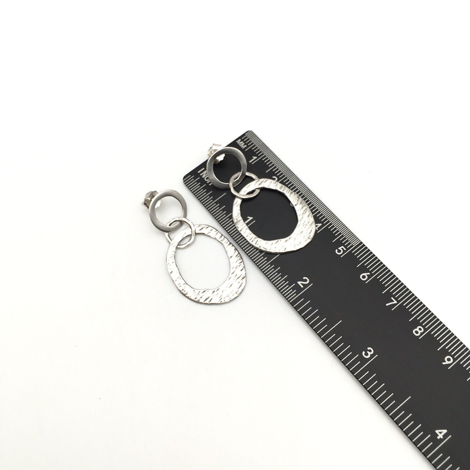 Vintage Sterling Silver SILPADA Interlocking Circles Earrings Marked 925 #19