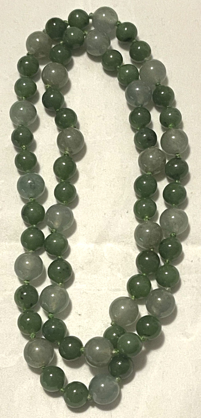 Marilynn Alsdorf Collection Spinach Jade 28″ Necklace from Sotheby’s Auction