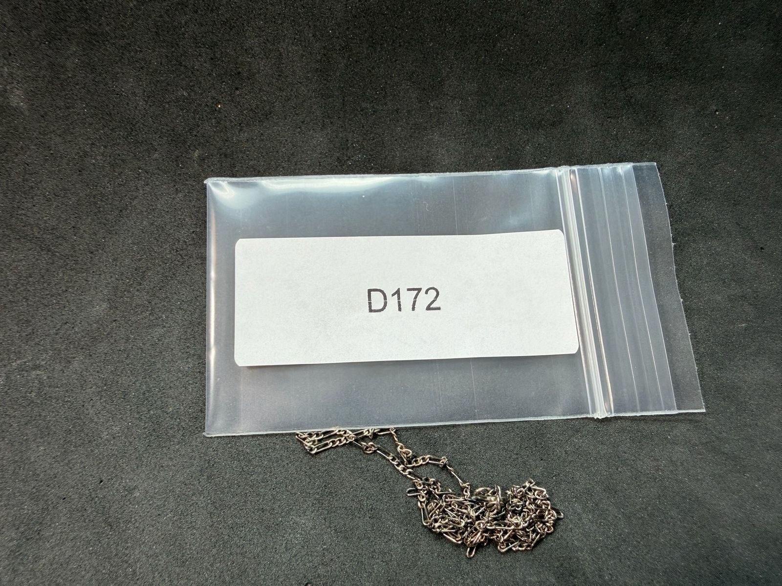1.66g Vintage Sterling Silver 925 Figaro Link Chain Necklace 20 in M