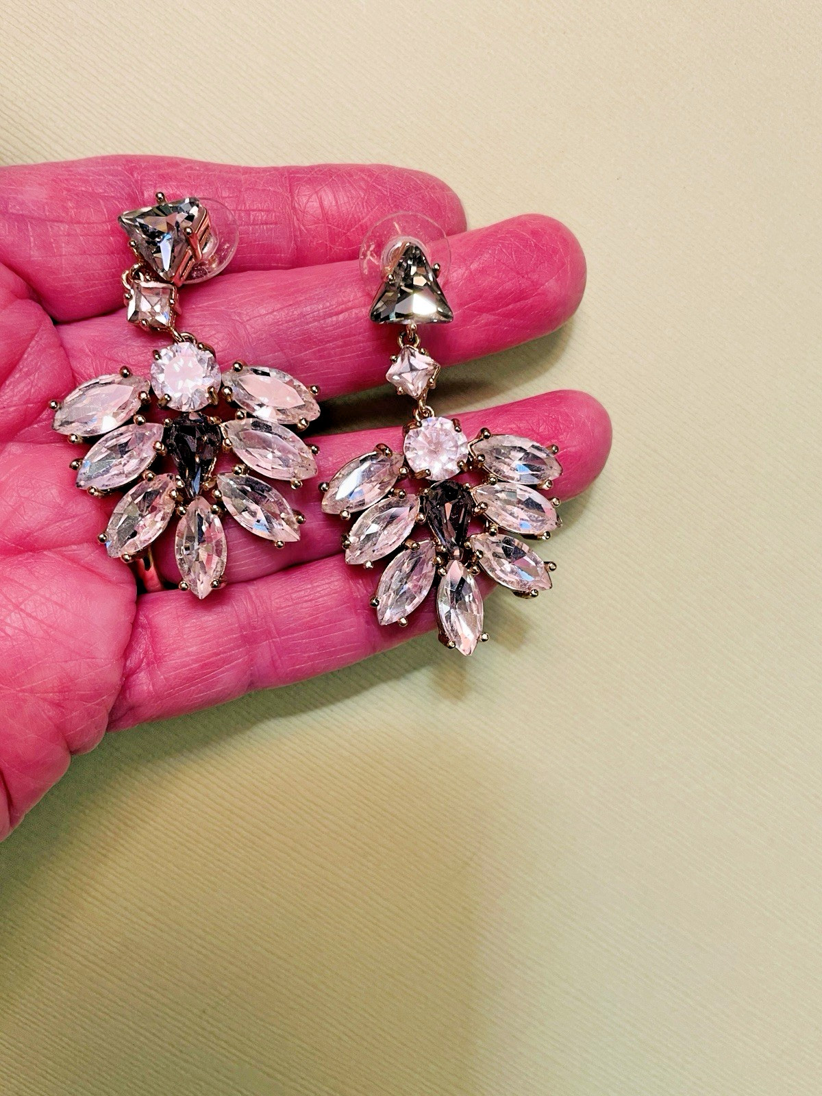 Rhinestone Jewelry Lot Dangle Earrings + 4 Pin Brooch Unsigned & Coro – 5 Piece