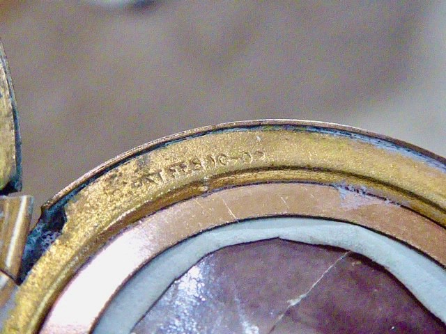 VICTORIAN 14K Y GOLD FILLED SHOOTING STARS LOCKET 1 1/4″ NECKLACE 1874 DATE