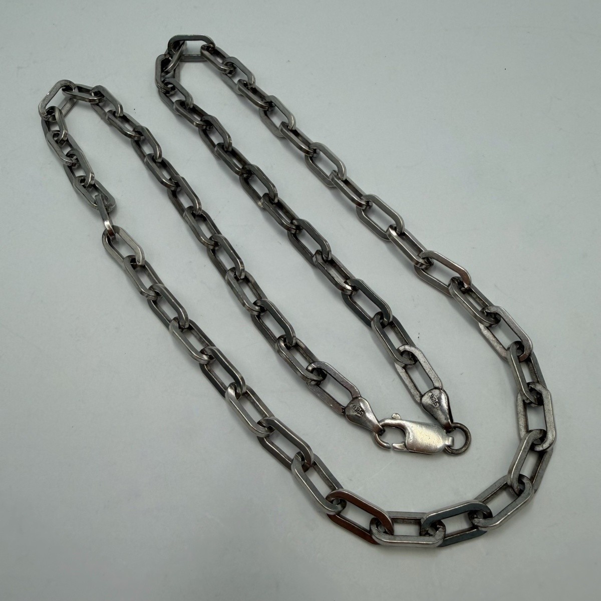 Vintage Italy 925 Sterling Silver Men’s Chain Necklace Unisex Jewelry 31.5g